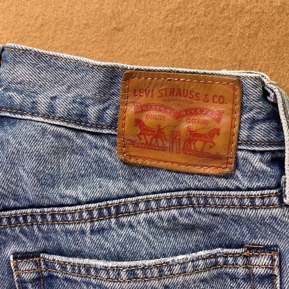 Levi's 501 White Oak Cone Denim Selvedge Jeans Blue High Rise Straight 27